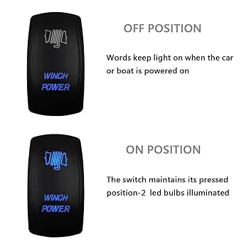 Amazon.com: BACAUTOPARTS Blue Led Winch Power Rocker Switch